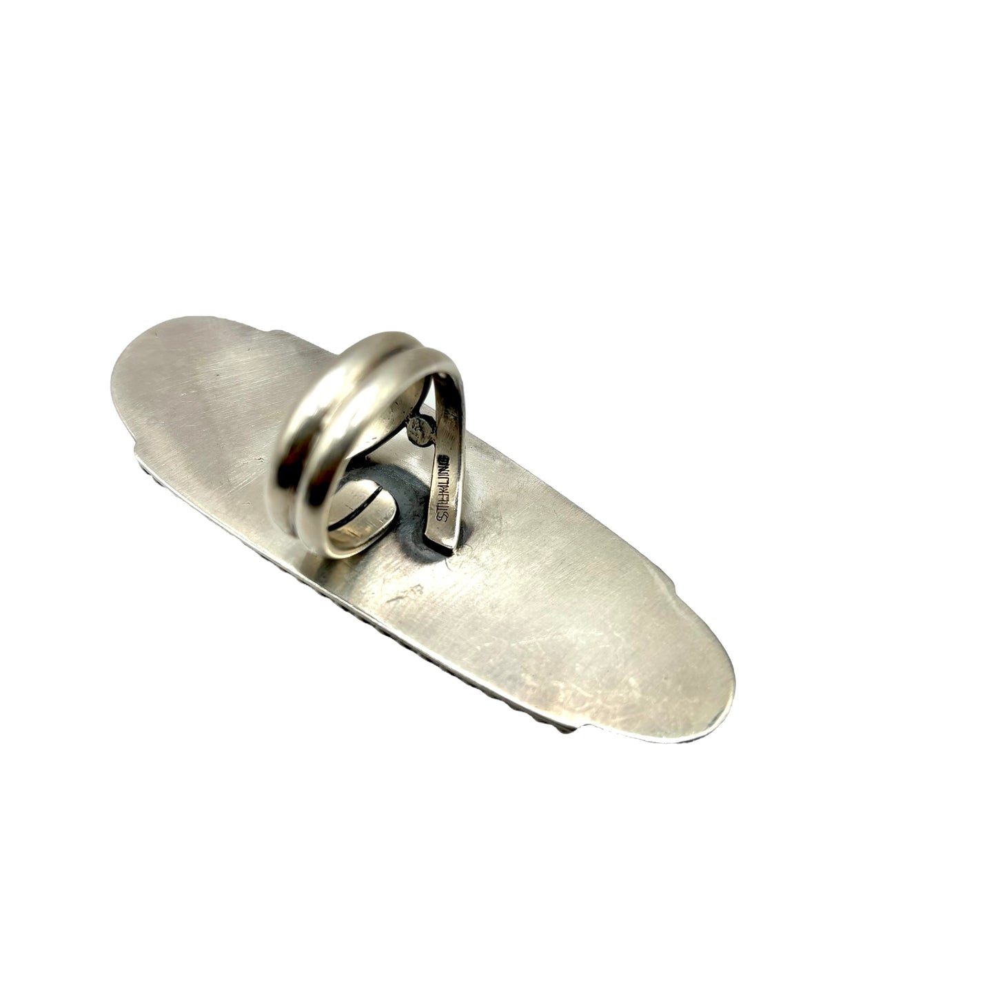 Kingman Stone Statement Ring Size 9 Handmade in New Mexico