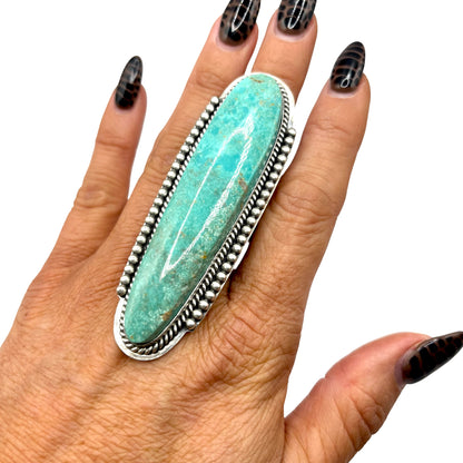 Kingman Stone Statement Ring Size 9 Handmade in New Mexico
