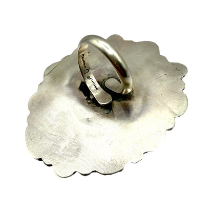 Mixed Stone Round Cluster Ring Adjustable By Gerildine James, Navajo