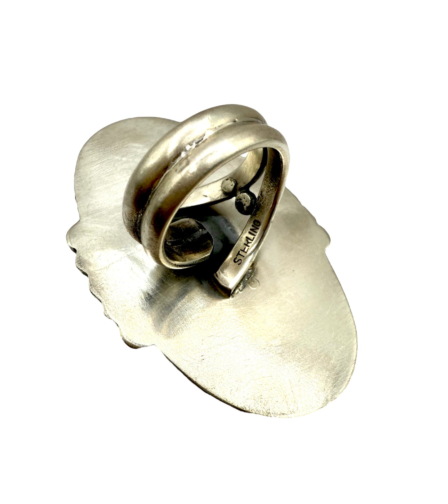 Kingman Stone Oval Ring Adjustable, Handmade in New Mexico