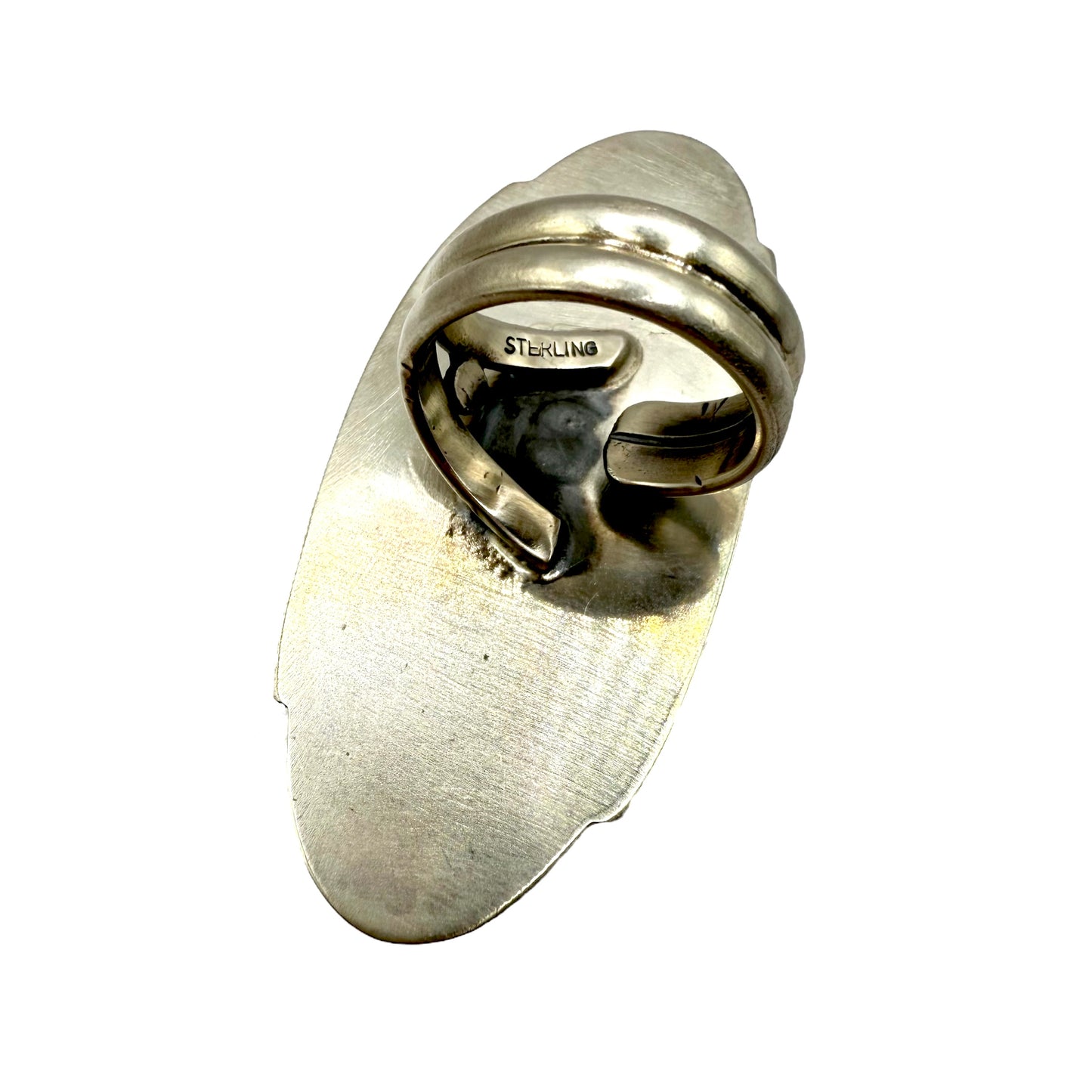 Kingman Stone Slim Oval Ring Adjustable, Handmade in New Mexico