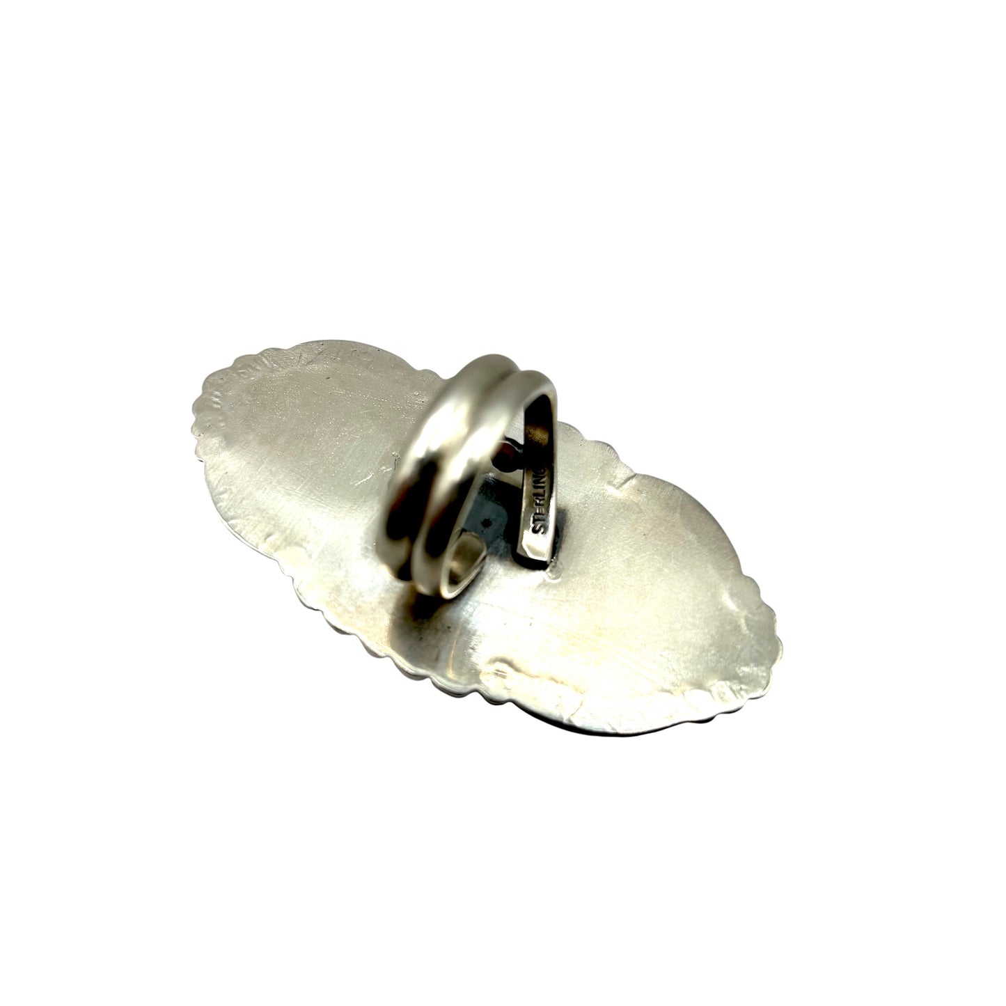 Kingman Stone Oval Ring Adjustable, Handmade in New Mexico