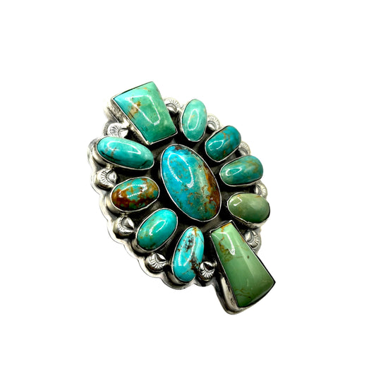 Mixed Stone Cluster Ring Adjustable by Gabriel Jurado, Mexican