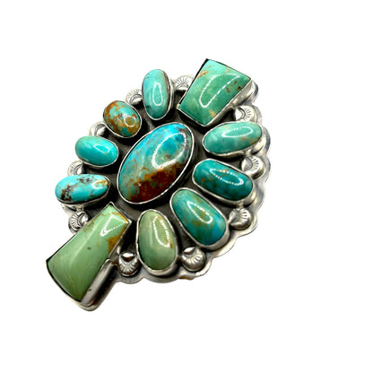 Mixed Stone Cluster Ring Adjustable by Gabriel Jurado, Mexican