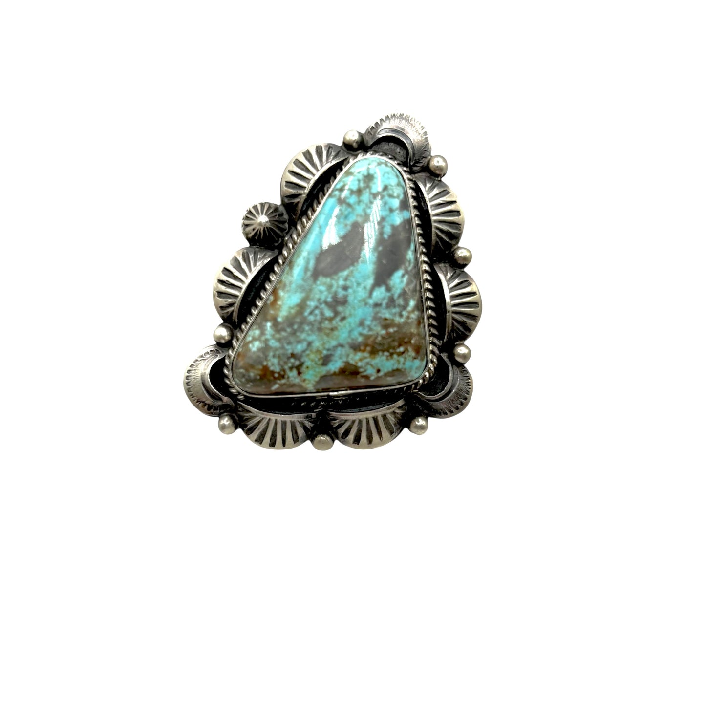 Kingman Triangle Stone Ring Adjustable