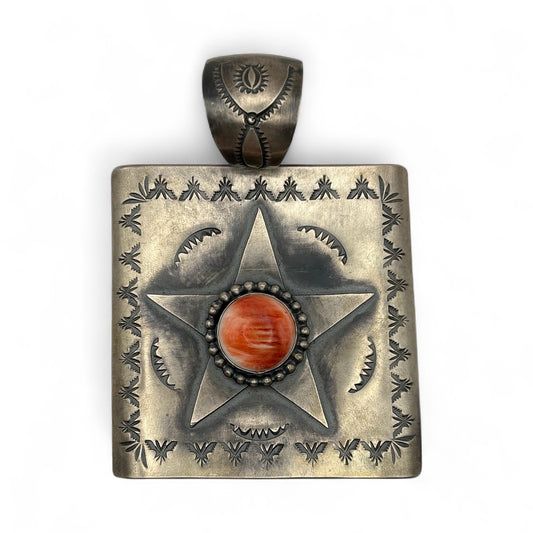 Red Spiny Statement Pendent By Delbert Santos
