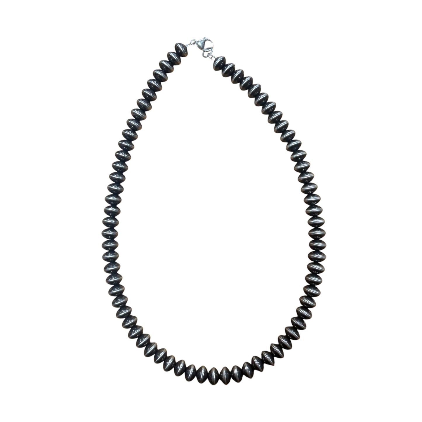 18" 8mm Sterling Silver Saucer Pearl Necklace