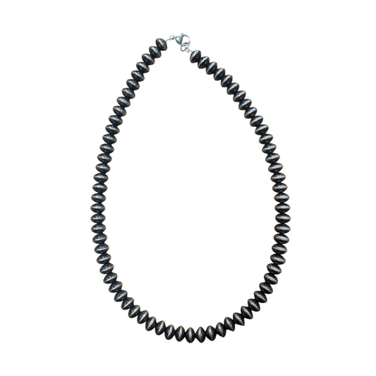 18" 8mm Sterling Silver Saucer Pearl Necklace