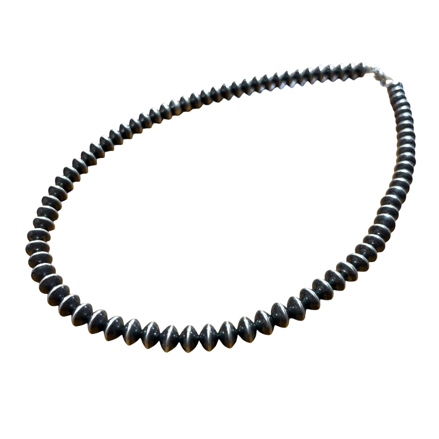 18" 7mm Sterling Silver Saucer Pearl Necklace
