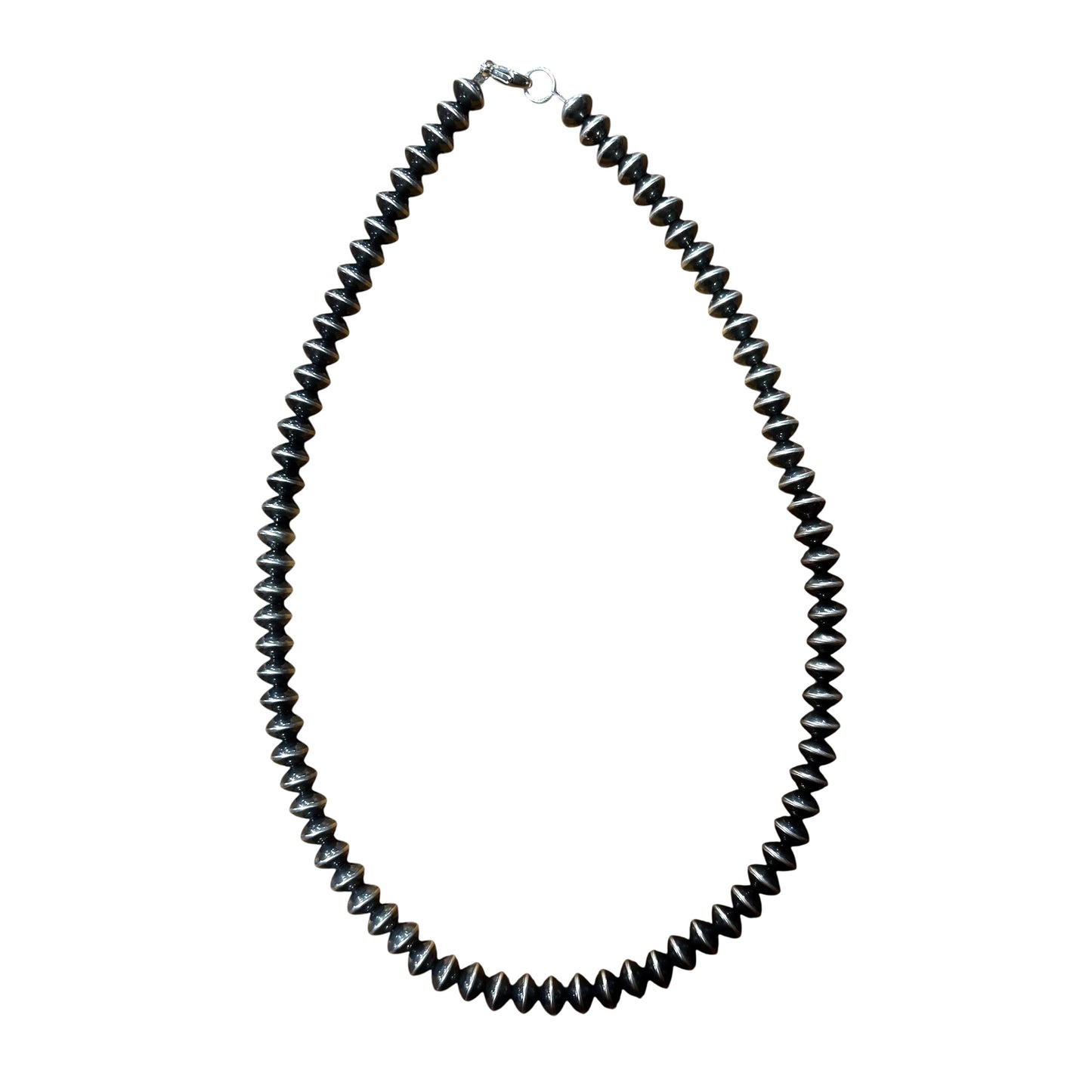18" 7mm Sterling Silver Saucer Pearl Necklace