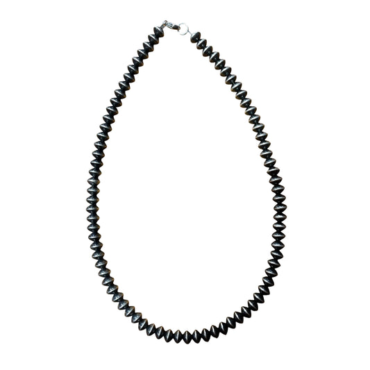 18" 7mm Sterling Silver Saucer Pearl Necklace