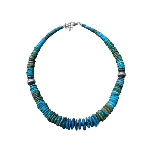 18" Mixed Stone Disk Necklace