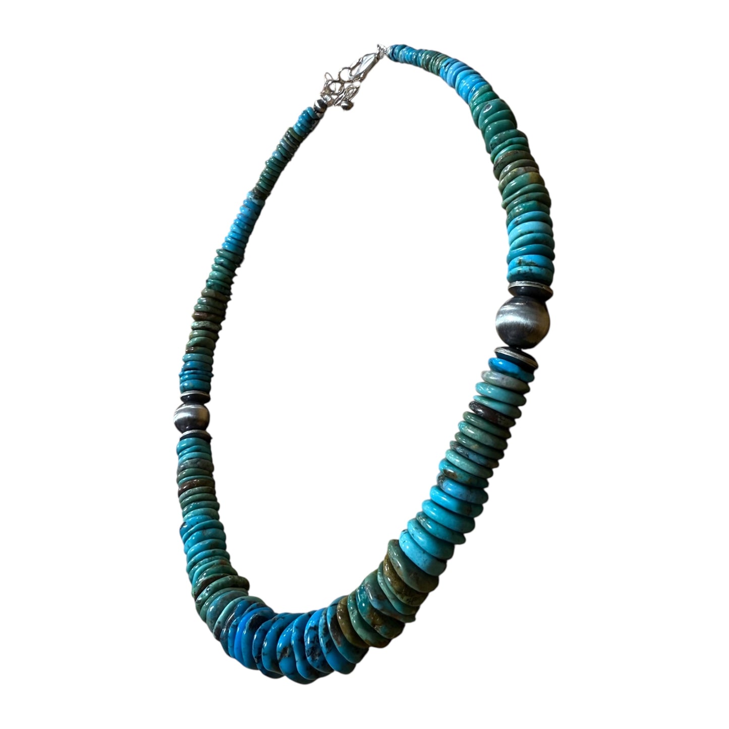 18" Mixed Stone Disk Necklace