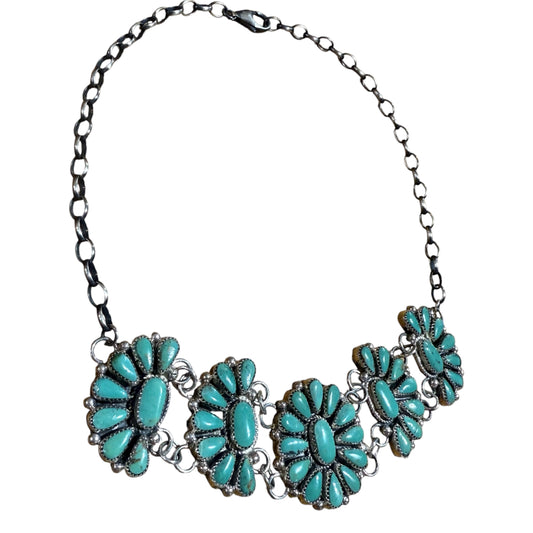 Turquoise Cluster Choker