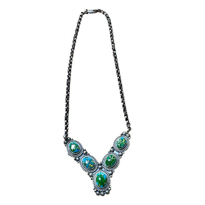 Five Stone Sonoran Gold Statement Necklace