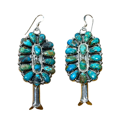 Kingman Turquoise Cluster Earrings