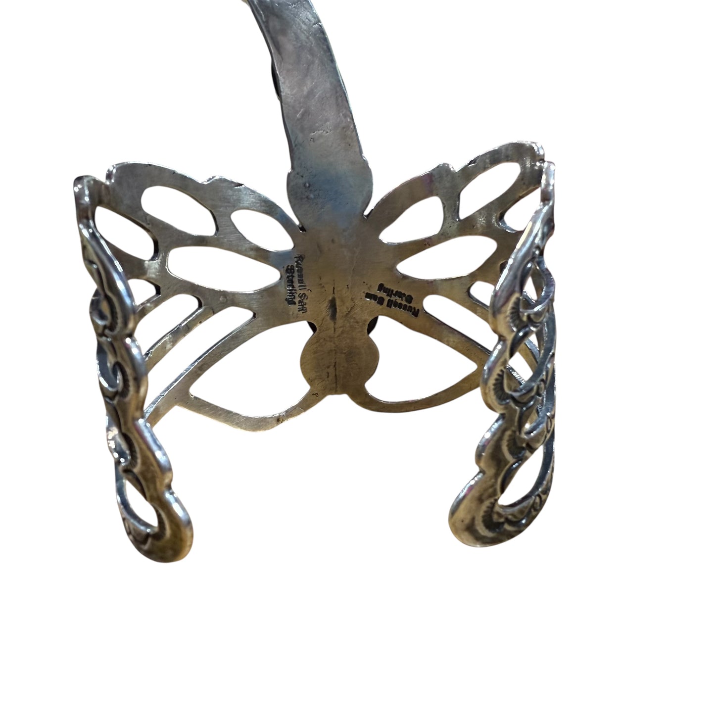 Orange Spiny Dragonfly Cuff by Russell Sam