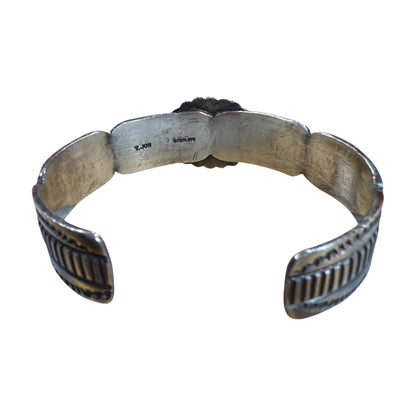 Orange Spiny Cuff by Tilli John, Navajo