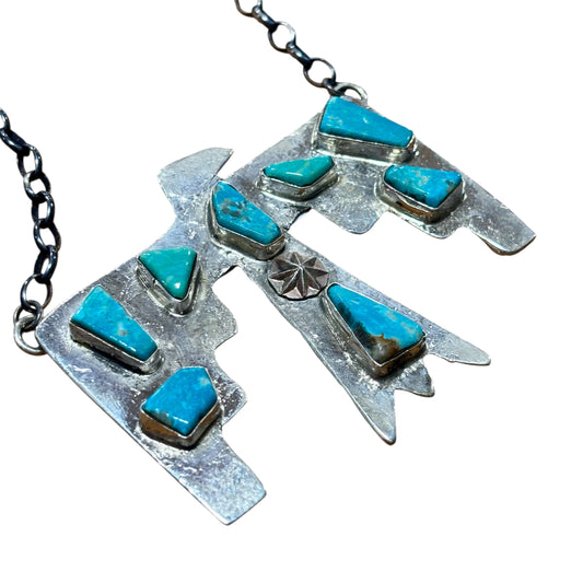 18" Kingman Multi Thunderbird Necklace