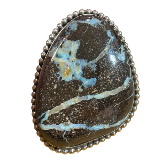 Boulder Opal Statement Ring Adjustable