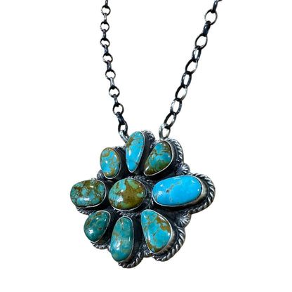 Turquoise Cluster Necklace by Elouise Kee
