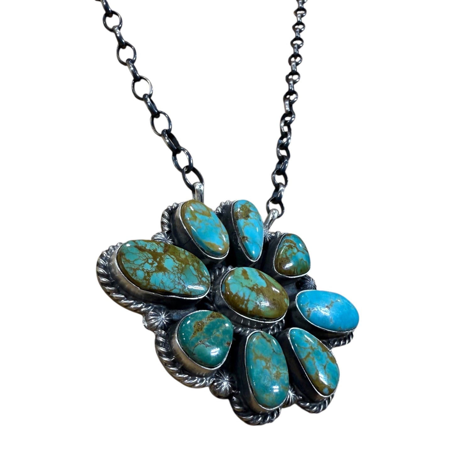 Turquoise Cluster Necklace by Elouise Kee