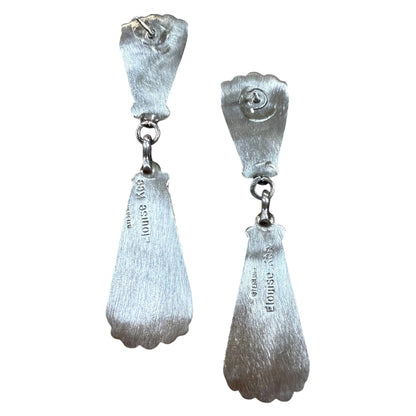 Turquoise Post Dangle Earrings by Elouise Kee
