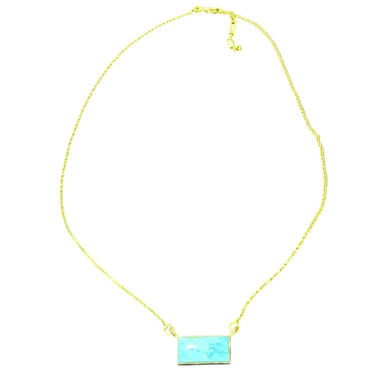 16" 14k Gold Plated SS Bar Necklace