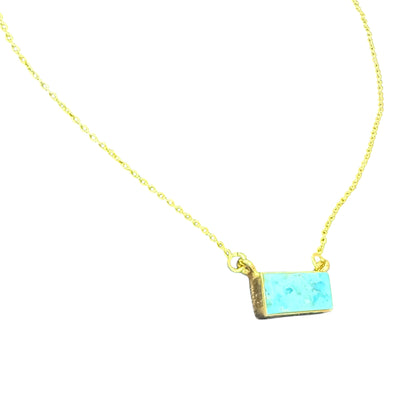 16" 14k Gold Plated SS Bar Necklace