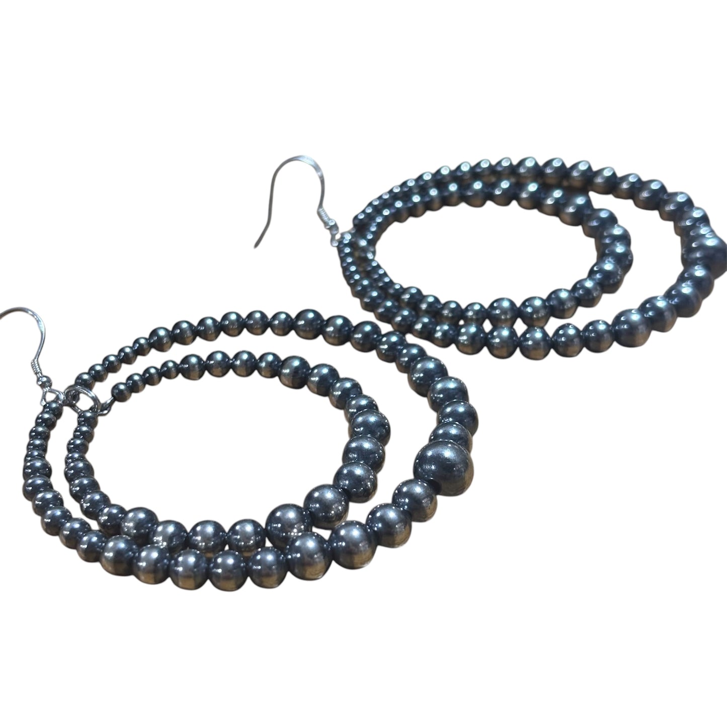 Pearl Double Hoop Earrings