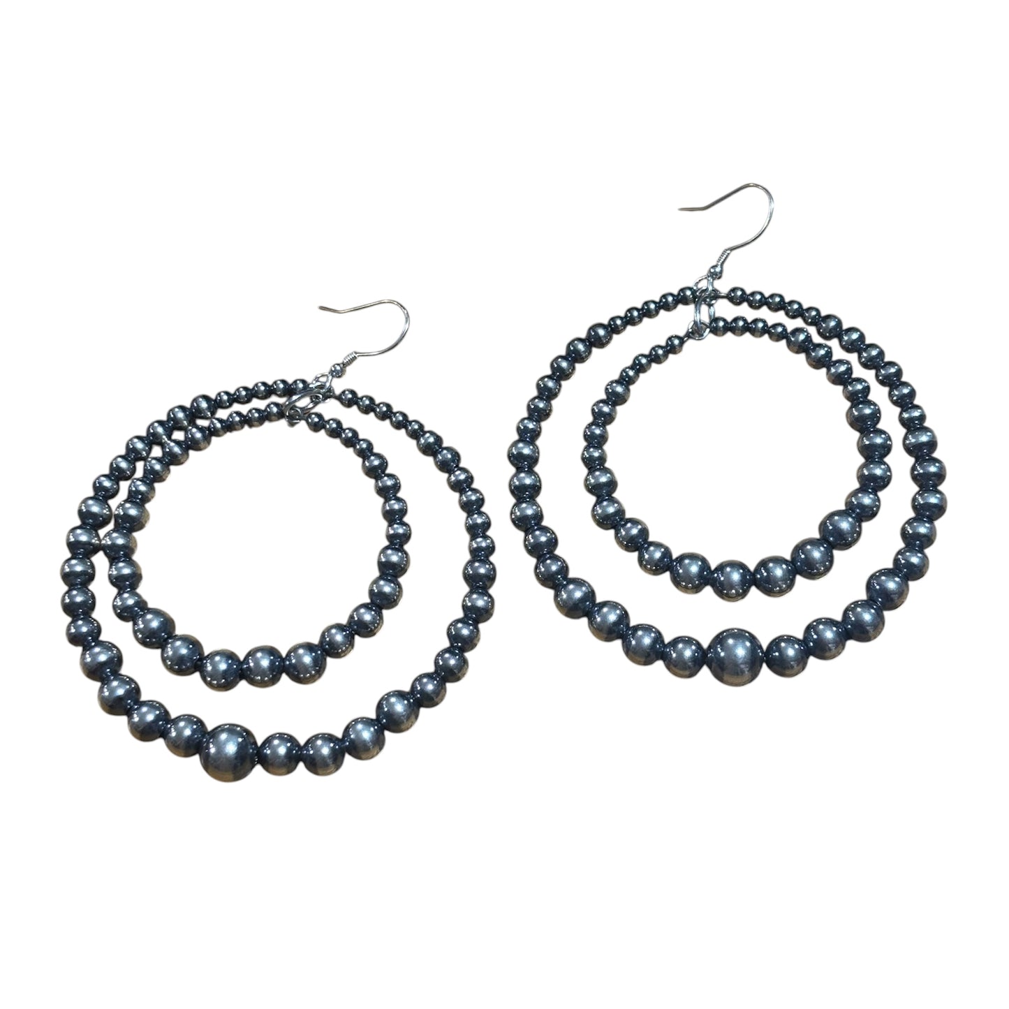 Pearl Double Hoop Earrings