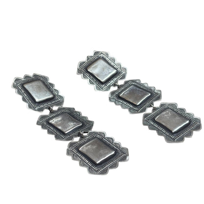Sterling Silver Concho Drop Earrings