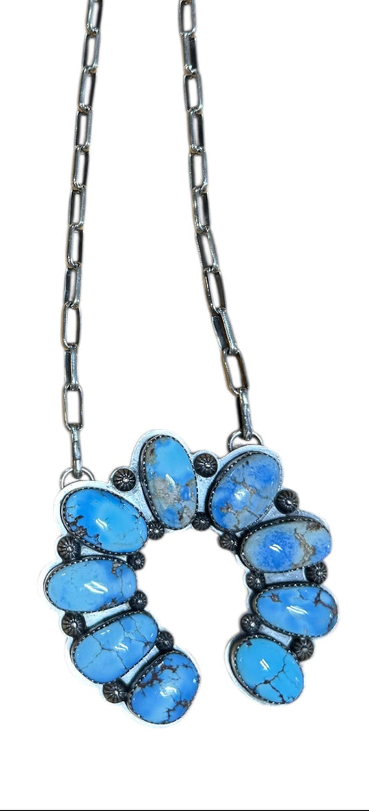 17" Golden Hills Naja Necklace by T. Nez Sr.