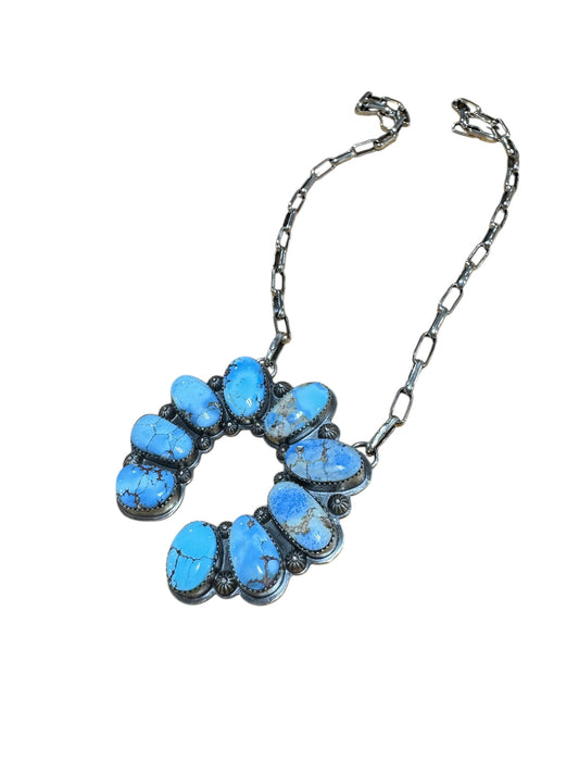 17" Golden Hills Naja Necklace by T. Nez Sr.