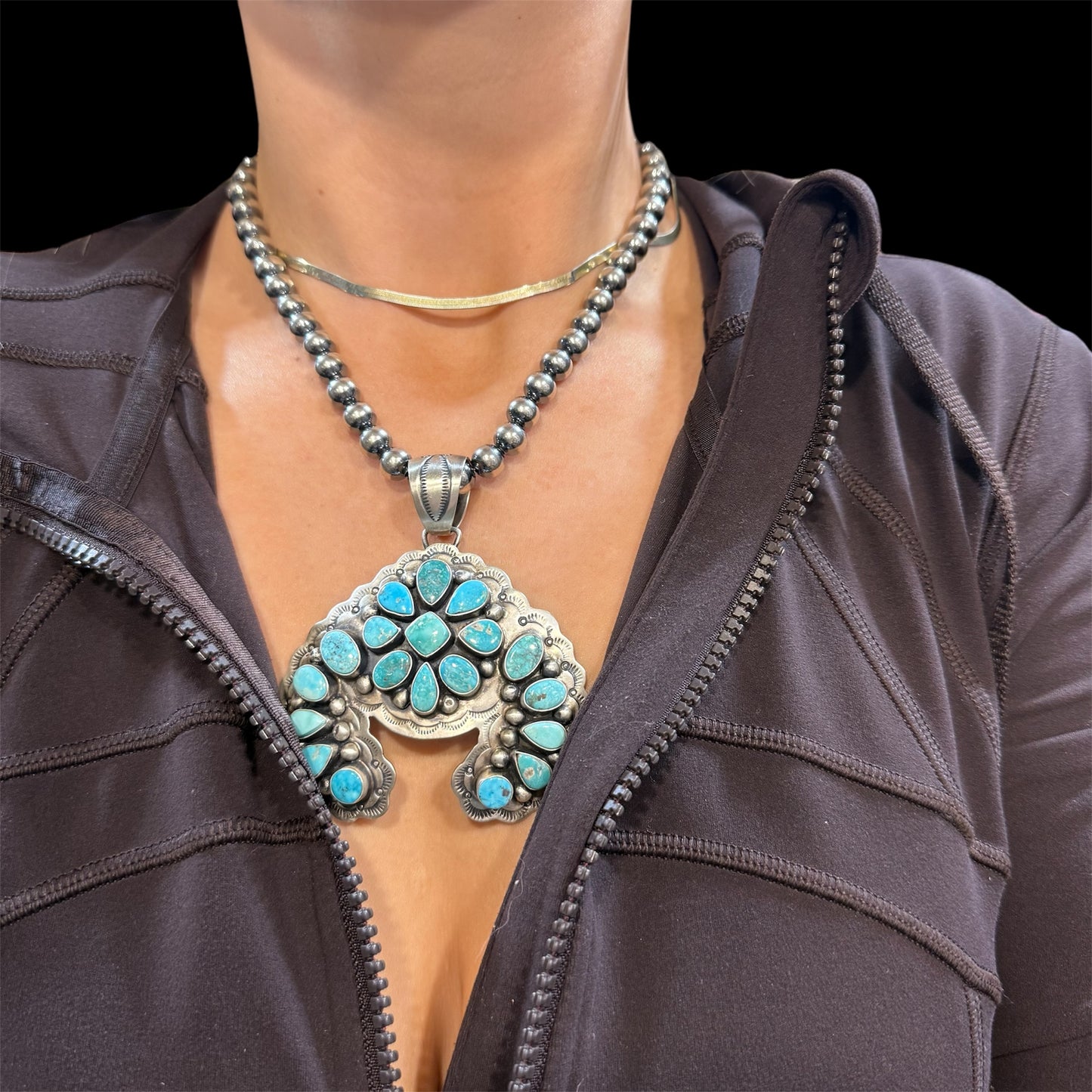 Turquoise Cluster Pendant