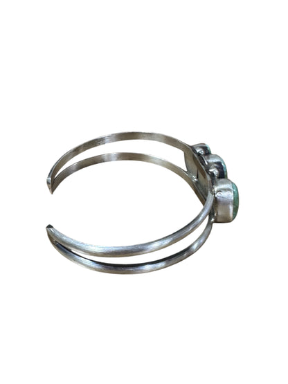 Kingman 3-Stone Cuff By Augustine Largo, Navajo