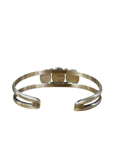 Kingman 3-Stone Cuff By Augustine Largo, Navajo