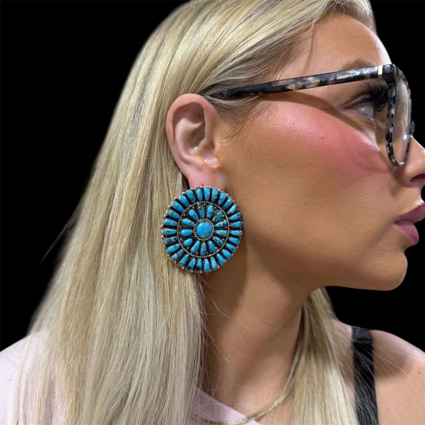 Turquoise Cluster Earrings