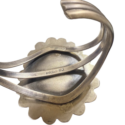 White Buffalo & Pink Conch Statement Cuff