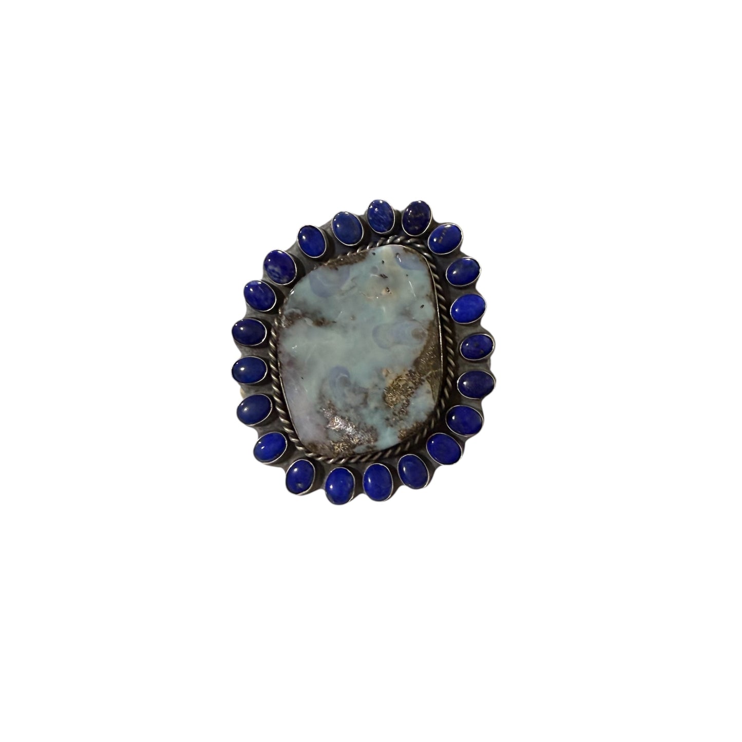 Boulder Opal & Lapis Cuff