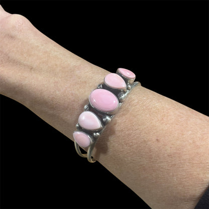 5 Stone Pink Conch Cuff