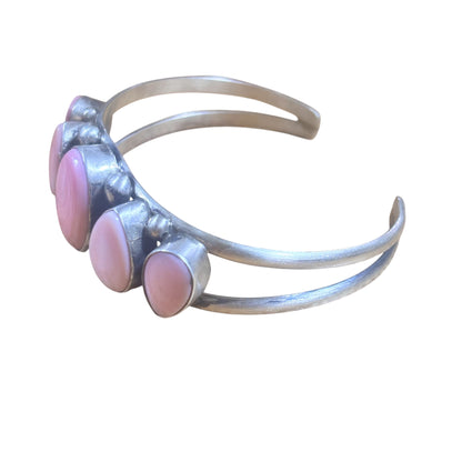 5 Stone Pink Conch Cuff