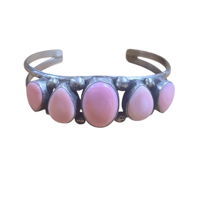 5 Stone Pink Conch Cuff