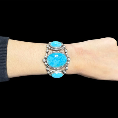 3 Stone Turquoise Cuff