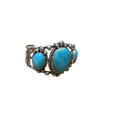 3 Stone Turquoise Cuff