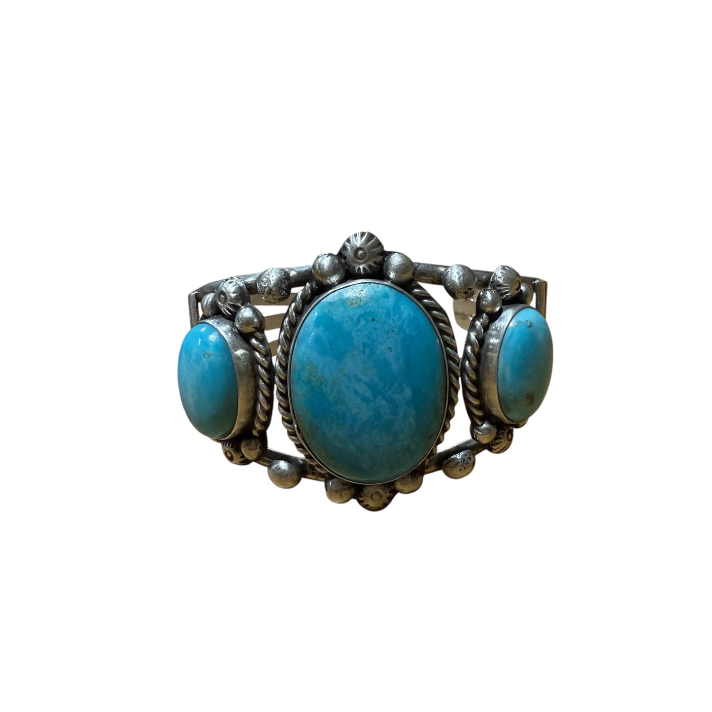 3 Stone Turquoise Cuff