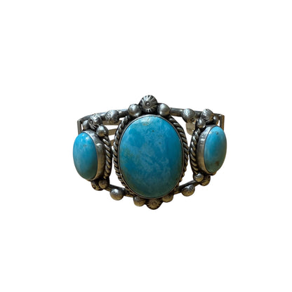 3 Stone Turquoise Cuff