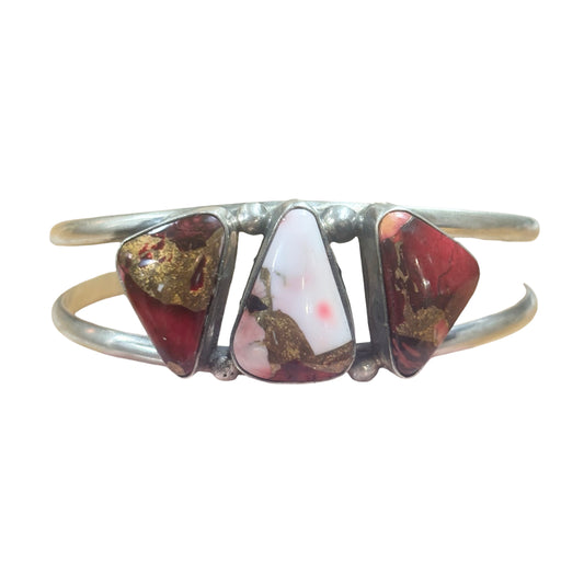 3 Stone Rose Dahlia Cuff #2