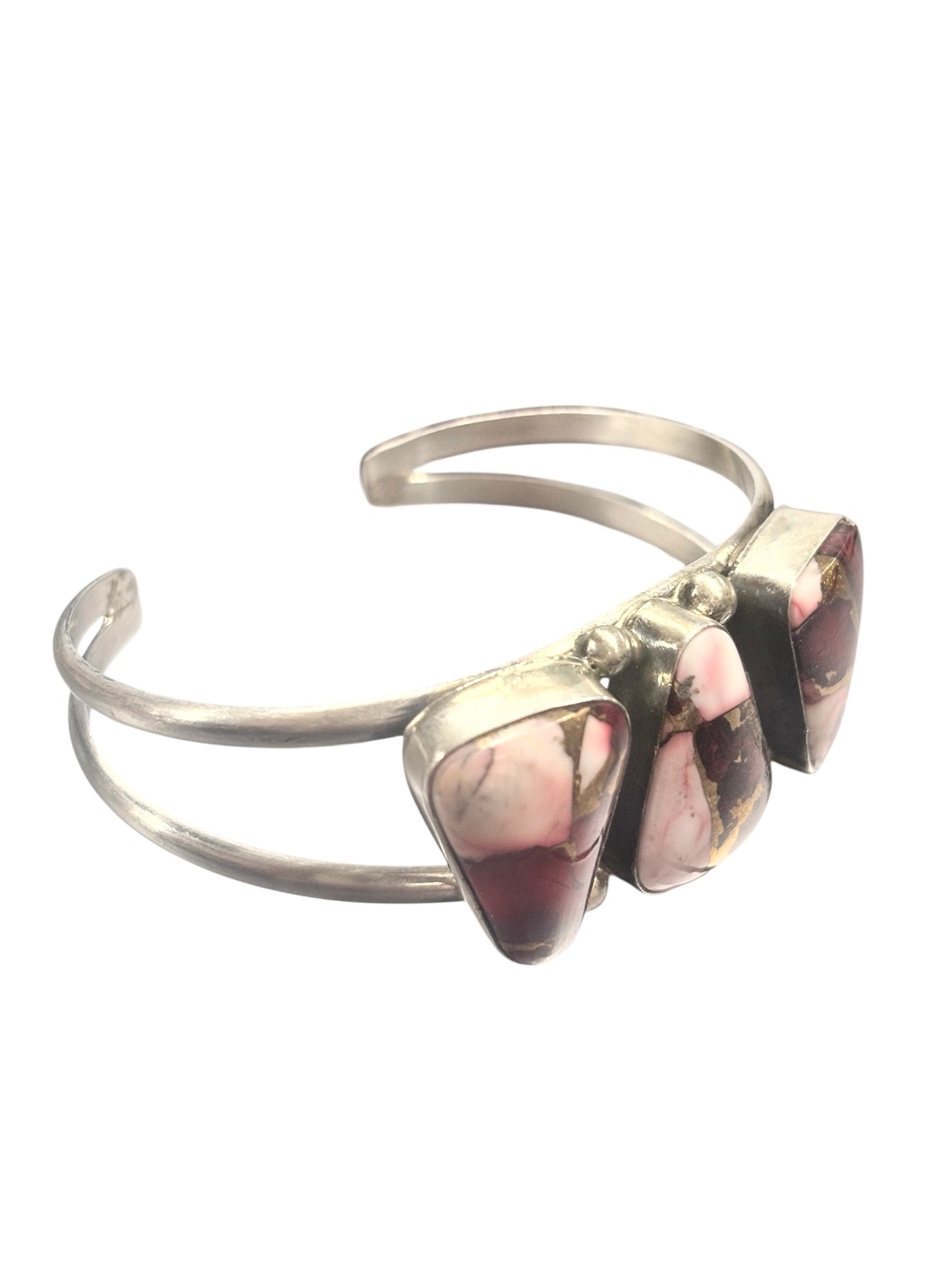 3 Stone Rose Dahlia Cuff #3