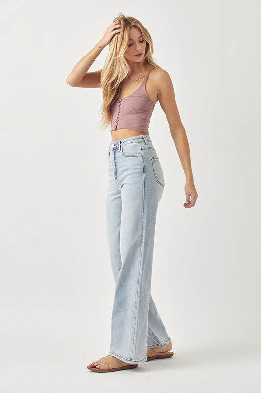 The Bailey High Rise Light Wash Wide Flare Jean Plus Size *Product Photos Coming Soon*
